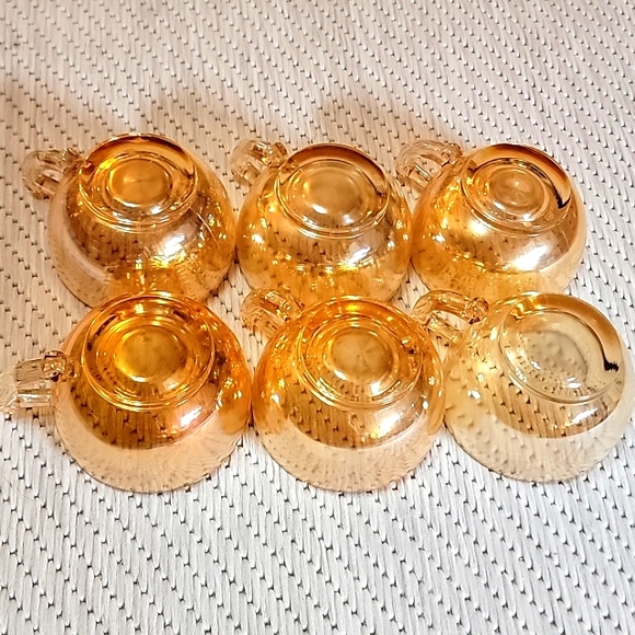 Vintage Carnival Glass Mugs - Picture 8 of 8